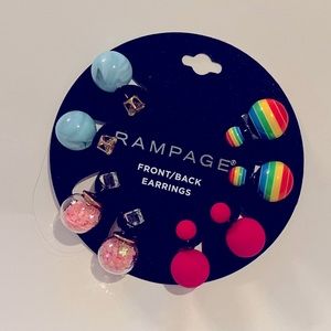 Rampage 6 pairs of earrings